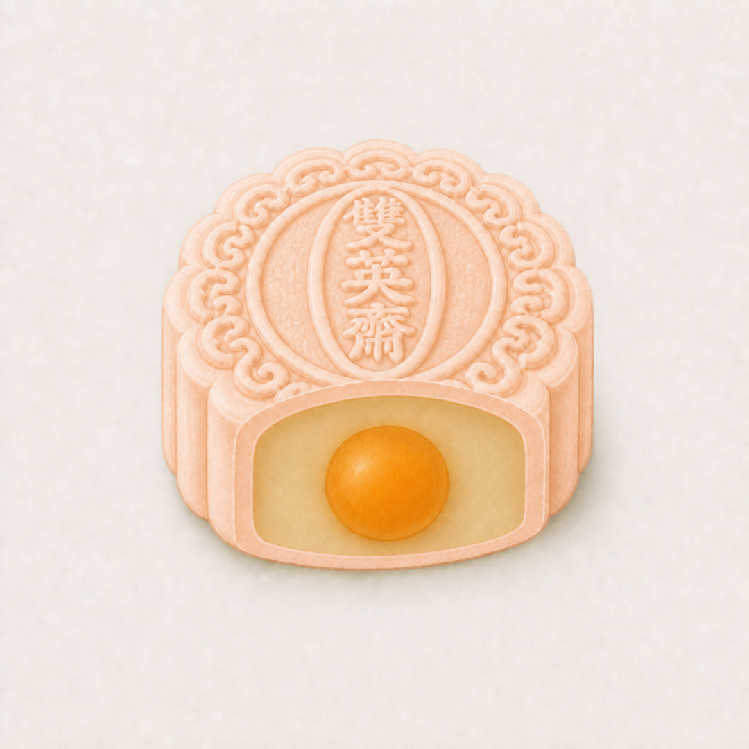 Crystal White Lotus Paste with Single Yolk | 冰皮单黄白莲蓉